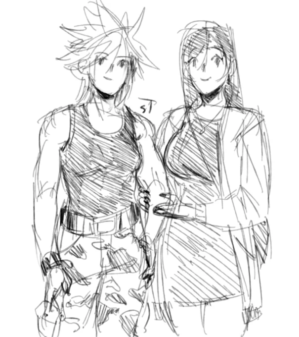go! lesbians! go!
fem!Cloud and Tifa 