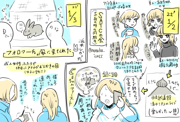 昨日と今日の日記です
🐰ちゃんは少なめです 