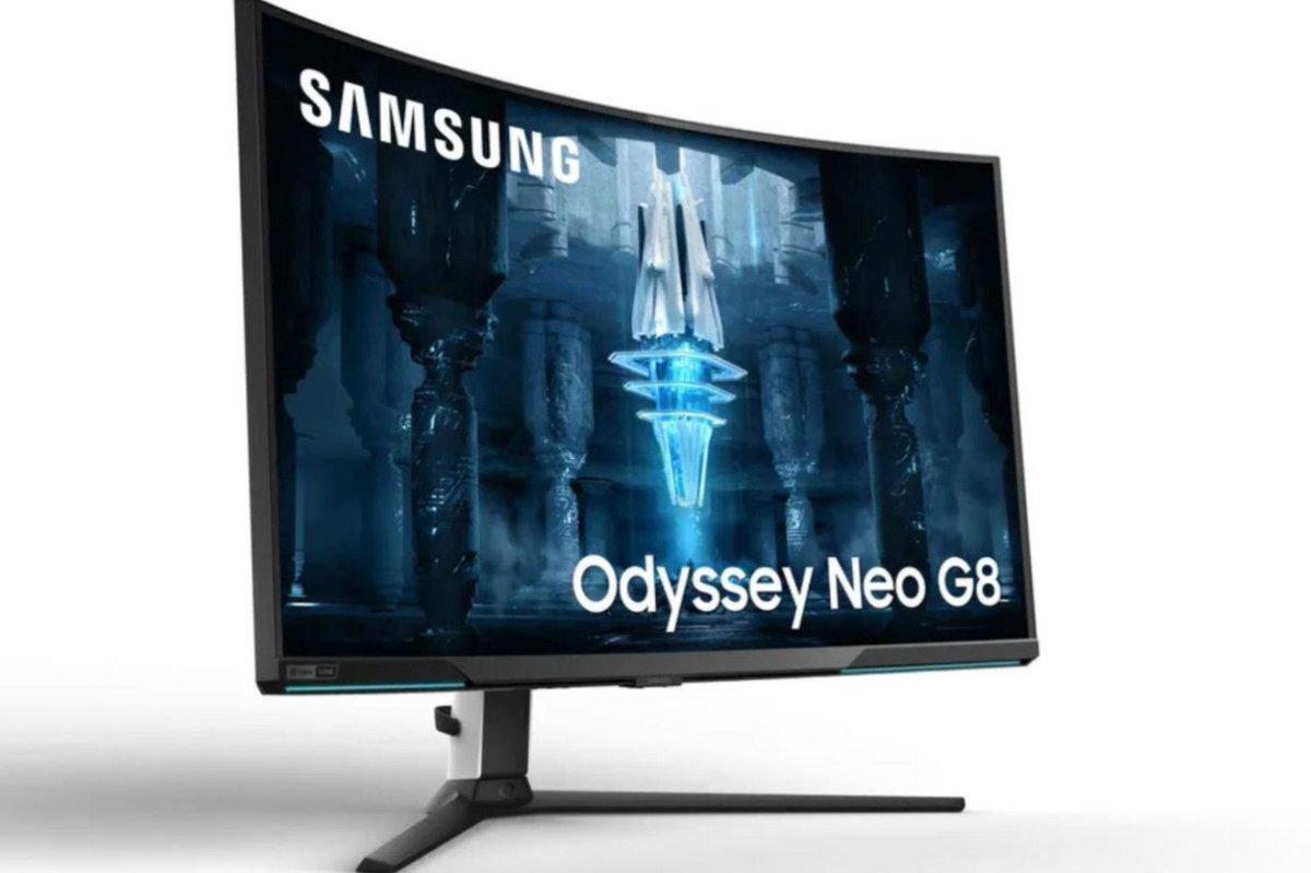 JournalDuGeek's tweet image. Samsung présente l'Odyssey Neo G8, un moniteur gaming 4K ultra-incurvé journaldugeek.com/2022/01/03/sam… #News