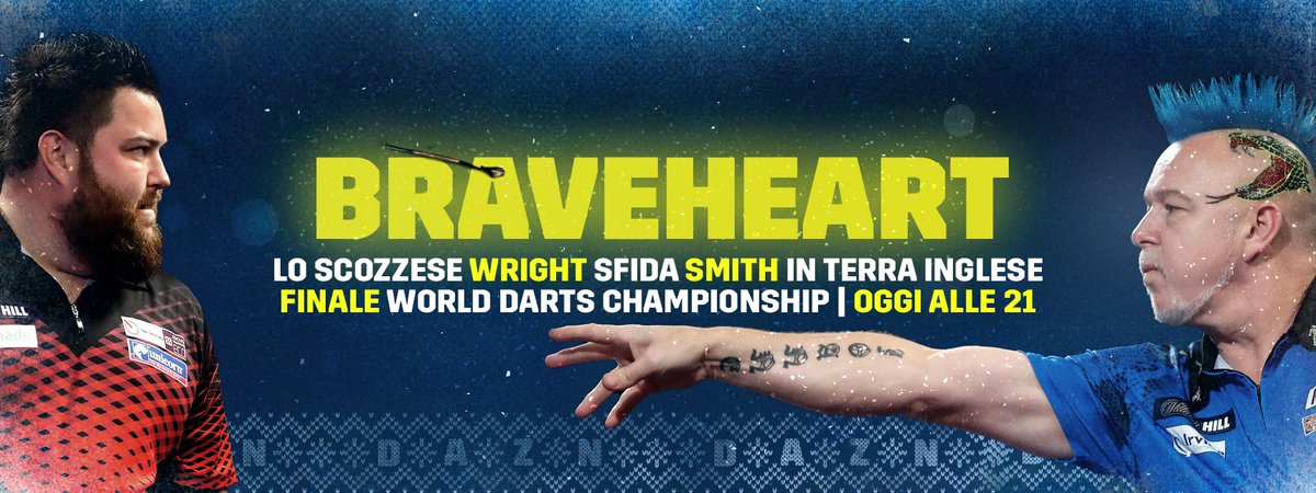 🏴󠁧󠁢󠁥󠁮󠁧󠁿 Michael Smith v 🏴󠁧󠁢󠁳󠁣󠁴󠁿 Peter Wright 🎯 Finale World Darts Championship ⏰ Ore 21.00 🏟️ Alexandra Palace 📺@DAZN_IT 🎙️ @Giorgio22Basile @D_Mastroianni @GiordanoReale #DAZN180