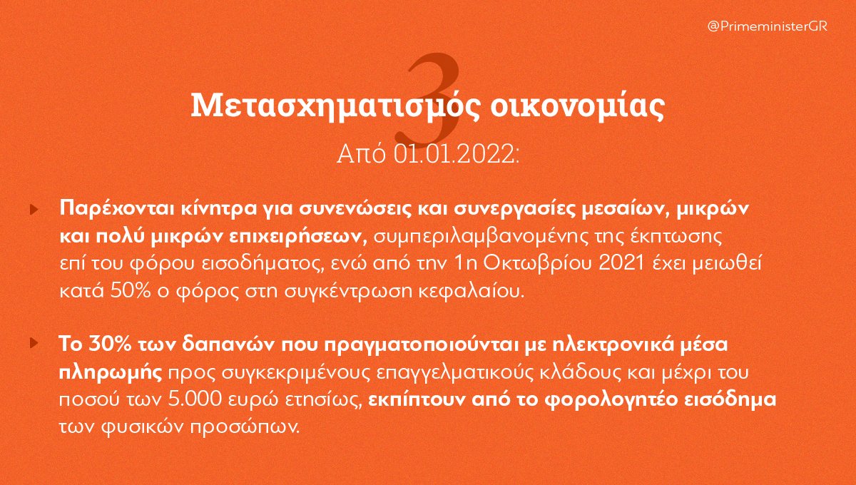 PrimeministerGR's tweet photo. Από 1 Ιανουαρίου ισχύει μία ακόμα δέσμη μέτρων που μειώνουν τους φόρους και ενισχύουν το εισόδημα. Στόχος, να δημιουργηθούν νέες, καλύτερες θέσεις εργασίας. Να αυξηθούν τα δημόσια έσοδα, ώστε να στηρίξουμε τη δημόσια παιδεία και υγεία. Και οι νέοι μας να έχουν ��ία καλύτερη ζωή. https://t.co/FUszcPJude