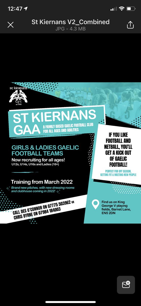 New girls and Ladies of all ages welcome for the 2022 Gaelic football season - new ⁦<a href="/StKiernansGAA/">St Kiernans London</a>⁩ Ladies team starting in Spring 2022 ! 🏐🏐🏐☘️☘️☘️
