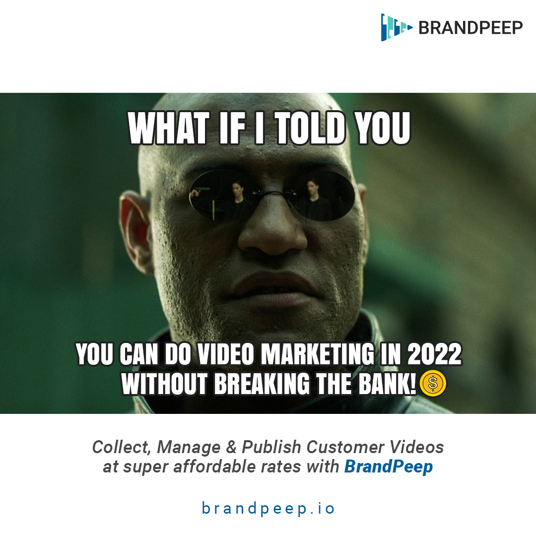 BrandPeep's tweet photo. Video Marketing has now become Super Affordable! With our easy to use tool @brandpeep, collect &amp; publish customer videos without any professional help. Try now!
.
#brandpeep #videomarketing #videomarketingtools #videotestimonials #videoreviews #customerreviews  #digitalmarketing https://t.co/YSON59aYKj