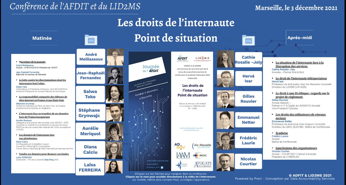 Les droits de l’internaute – Point de situation

La conférence du 3 décembre 2021 à Marseille est disponible en vidéo. 

En ligne prezi.com/view/nNxA454yn…

En téléchargement (1GB)
-Pour Windows  my.numsync.com/views/public/l…
-Pour Mac
my.numsync.com/views/public/l…