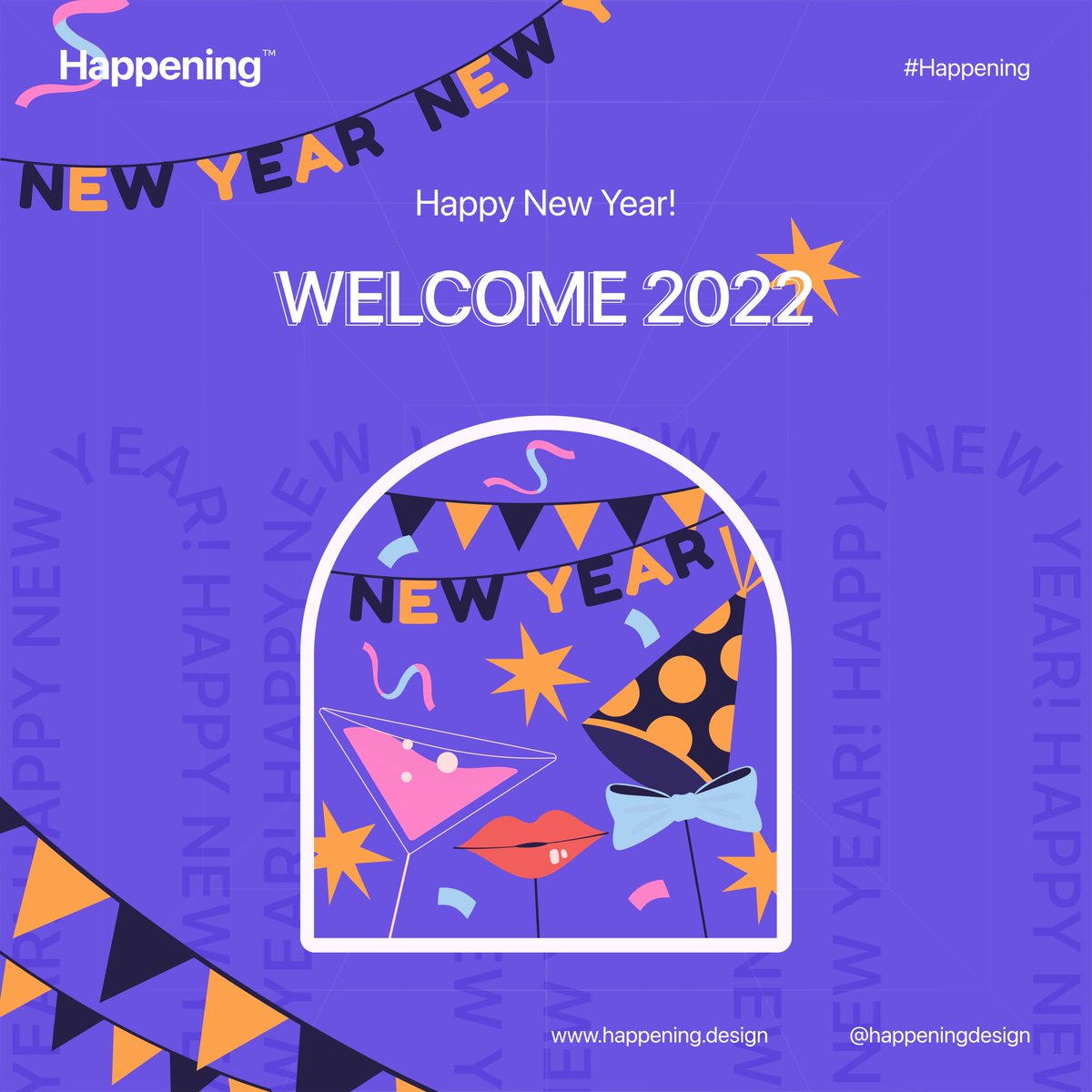 Yay, ba-bye 2021 and welcome 2022! 

On the first Monday of the year, we want to wish you all a very happy and happening new year! Let's have a great 2022!

#happening #newyear #newyear2022