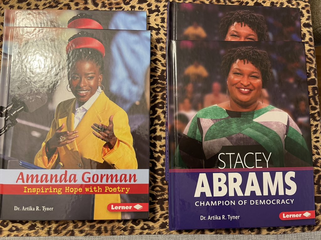 DrArtikaTyner's tweet photo. New book alert: I am honored to have written two new books about my sheroes. @amandascgorman inspires me to write for justice and @staceyabrams challenges me to stand for justice.
#PlantingSeedsOfChange
#ReadAndRelate
#GrowingJustice
#LoveAndLiteracy https://t.co/19jQPjY0FX