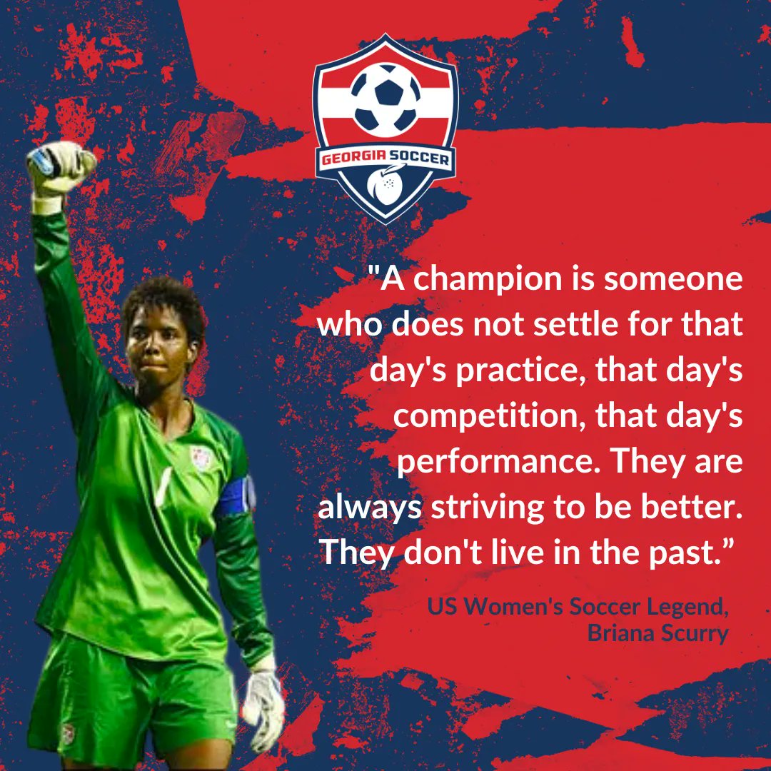 GeorgiaSoccer's tweet photo. "A champion is someone who does not settle for that day's practice, that day's competition, that day's performance. They are always striving to be better. They don't live in the past.” US Women's Soccer Legend, Briana Scurry
#motivationmonday #champion #soccerlife https://t.co/tRetBZcqLK