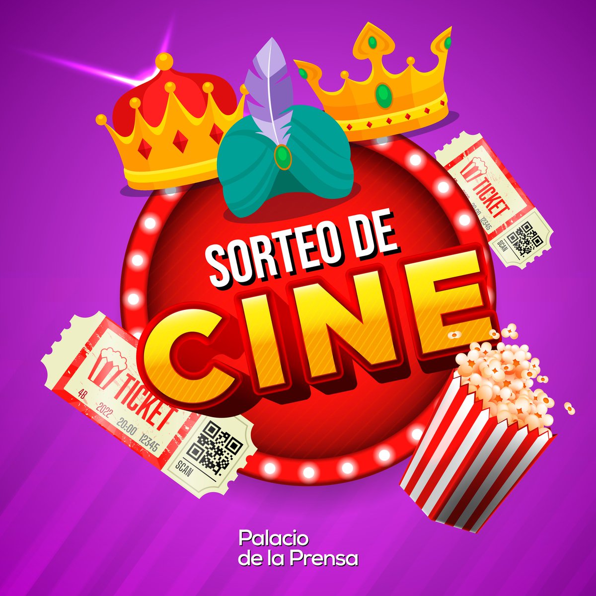 palacioprensa's tweet photo. ¡Empezamos el año con un regalo de #RRMM 👑👑👑! 

Sorteo de 5 entradas dobles de cine para la película que vosotros elijáis de nuestra cartelera! 🎬

PARTICIPA ✨
Sigue a @palacioprensa + ♥️ + RT + Menciona a quién invitarías al cine 

Cierre sorteo 6 de enero a las 10h https://t.co/VuxF4nVlGM