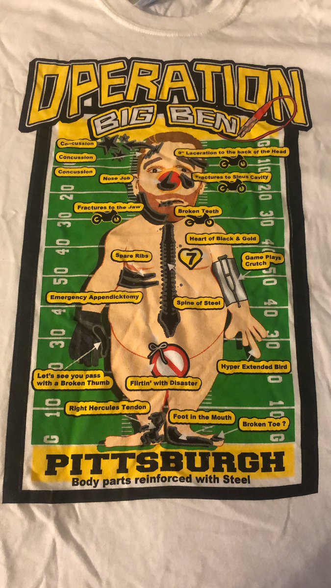 bearseatbeets3's tweet photo. Had to go with a throwback tee for Big Ben’s last home game. @BarstoolBigCat #bigben #walkingboot #SteelerNation https://t.co/xeTX12ufYL