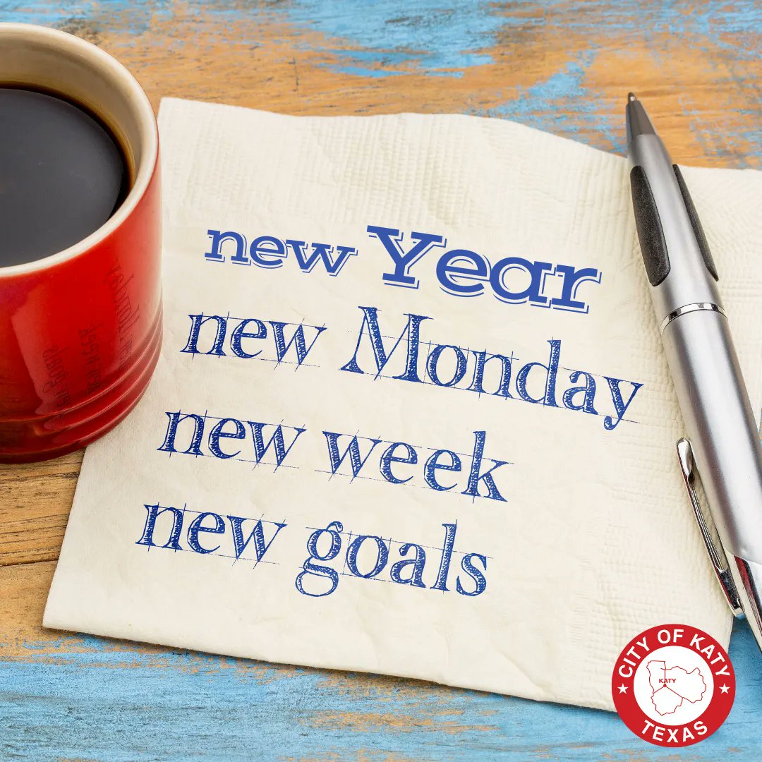 cityofkaty's tweet photo. It’s the first Monday of the new year!
No time to waste, let’s get this started right!
Share your resolutions with us!
#ThankGodItsMondayDay #FirstMondayOfTheYear #ExpectGreatness #YouGotThis #KatyStrong https://t.co/jjelLt5zWm
