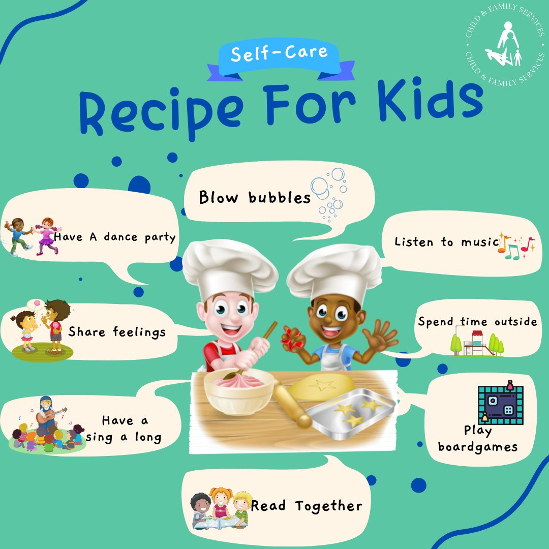CFServices1843's tweet photo. Teaching kids about self-care can help them through stressful situations and other feelings they may be having. Here are some tips kids can do for self-care. 

Click the link below for even more information on self-care for kids.  

https://t.co/olgxXVdUcs https://t.co/Fc4e6eNtjk