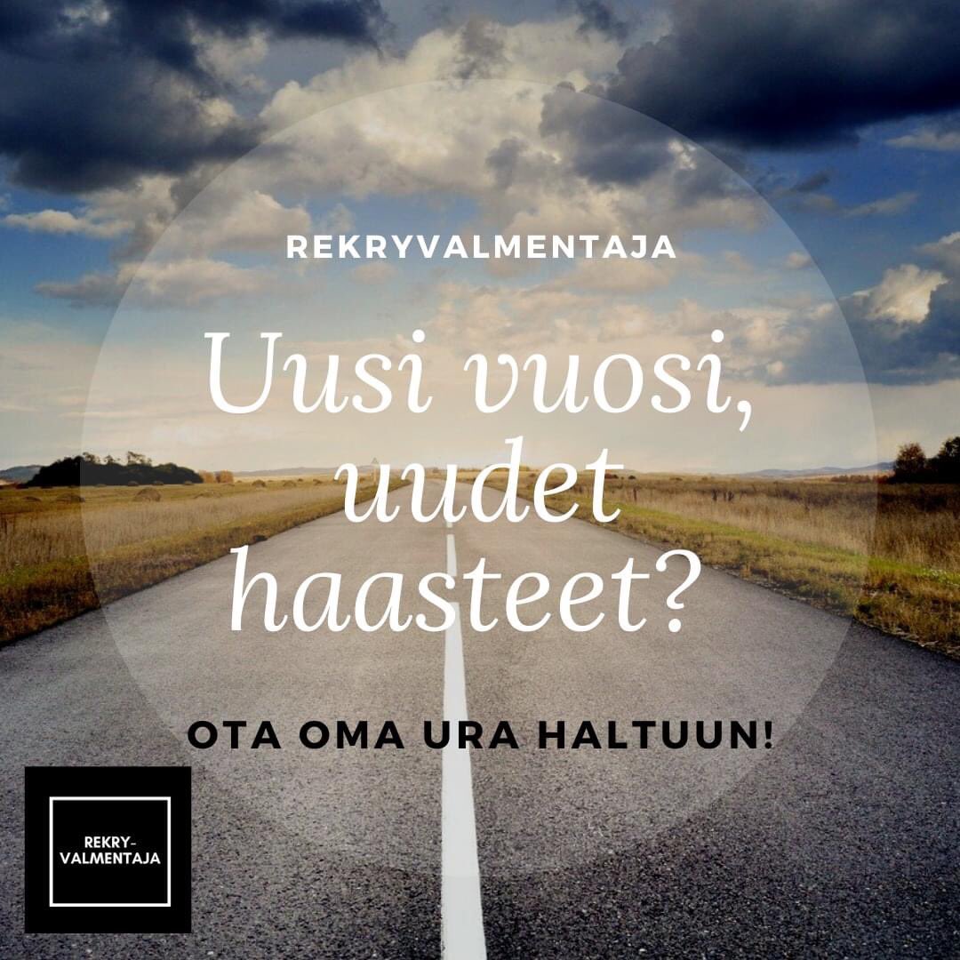 rekryvalmentaja's tweet photo. Uusi vuosi, uudet haasteet? Oletko miettinyt, mitä uraltasi haluat? Onko suunta selvä vai kaipaatko jotain muuta? Rekryvalmentaja auttaa ratkomaan uramietteitä vahvalla ammattitaidolla. Ota yhteyttä! 
#rekryvalmentaja #rekryvalmennus #uravalmennus #rekry #ura #työ #työpaikka https://t.co/lx04F2pVlN