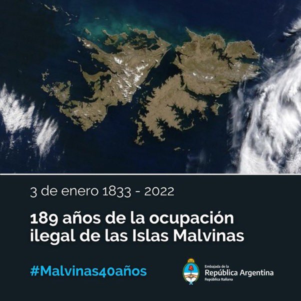 Hoy, en un nuevo aniversario de su ocupación ilegal, reafirmamos nuestra legítima e imprescriptible soberanía sobre las Islas Malvinas, Georgias del Sur, Sandwich del Sur y los espacios marítimos circundantes conforme a los principios del Derecho Internacional
#malvinas40anos