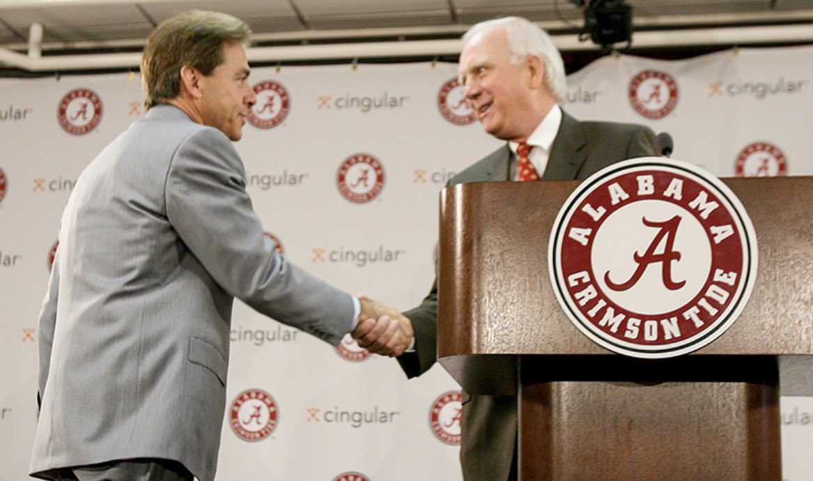 BamaYoutube's tweet photo. 15 years ago today Nick Saban was hired to be the head football coach at Alabama 

#RollTide https://t.co/CaVgXylof3