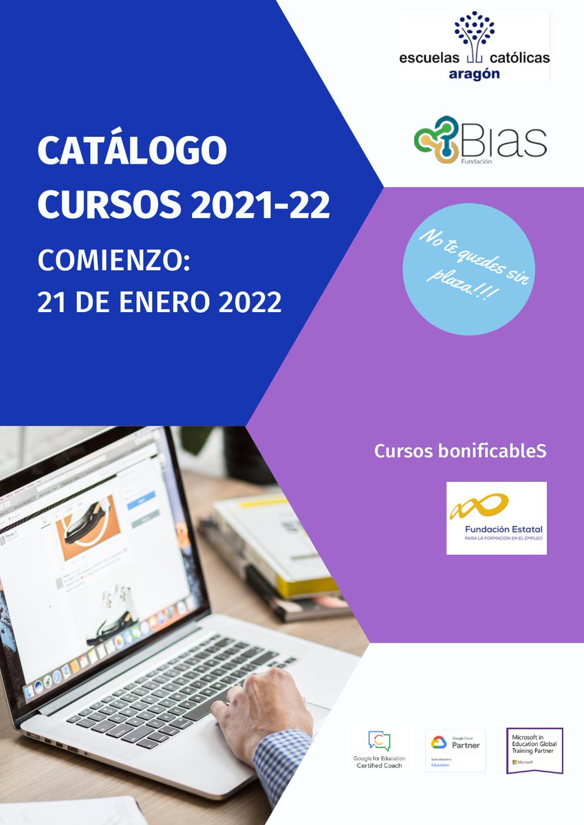 Fere Aragón, junto con Grupo MT ha creado un porfolio de formaciones para completar la formación de los docentes de tu claustro en Competencia Digital . Bonificables por la FUNDAE.
¡Inscripciones hasta el 10 de enero!