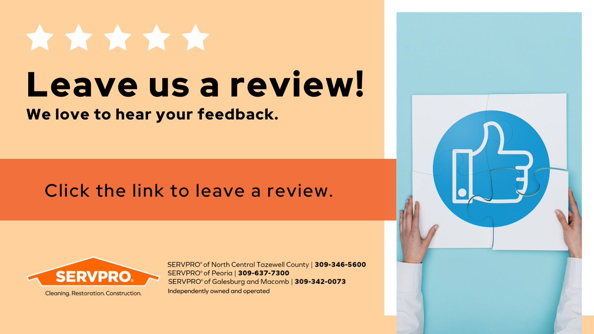 bddy.me/3mQVzJj 
#servpro #cleaning #restoration #centralillinois #review #feedback