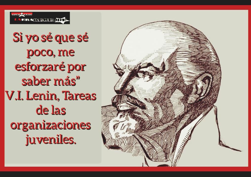 WBenavides_MRT's tweet photo. 📖 El conocimiento Revolucionario 📌
Lenin decía:
"No queremos una enseñanza memorista, pero necesitamos desarrollar y perfeccionar la memoria de cada estudiante dándole hechos esenciales, frente a los que está obligado a adoptar una actitud crítica.
#FormaciónYOrganización 🔴⚫ https://t.co/FSLGNaWtFq