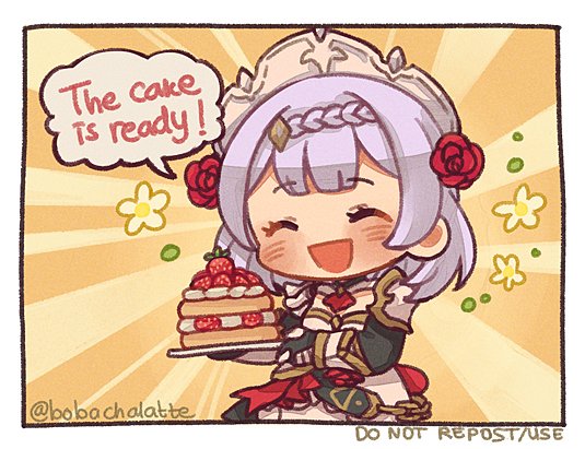 Gorou can have the whole cake if he want. Best boy!🐶 #GenshinImapct #原神 #Gorou 