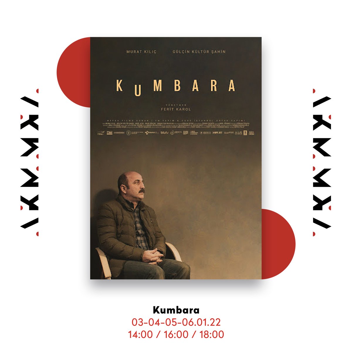 Ferit Karol’un yönettiği “Kumbara” filmi AKM Yeşilçam Sineması'nda! 
Biletler için;
biletinial.com/sinema/kumbara

🗓 03-04-05-06..01.2022, 14.00/16:00/18:00
📍 AKM Yeşilçam Sineması