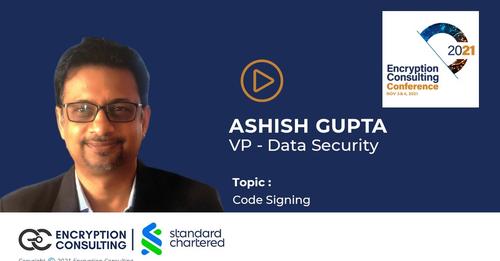 encryptioncons's tweet image. Ashish Gupta, VP of Standard Chartered Bank speaks on the topic of Code Signing in First Annual Encryption Consulting Virtual Conference held on November 3 &amp;amp; 4!
Replay the speech here!
#encryptionconsultingllc #codesign #codesigning 
youtube.com/watch?v=FlVO9G…