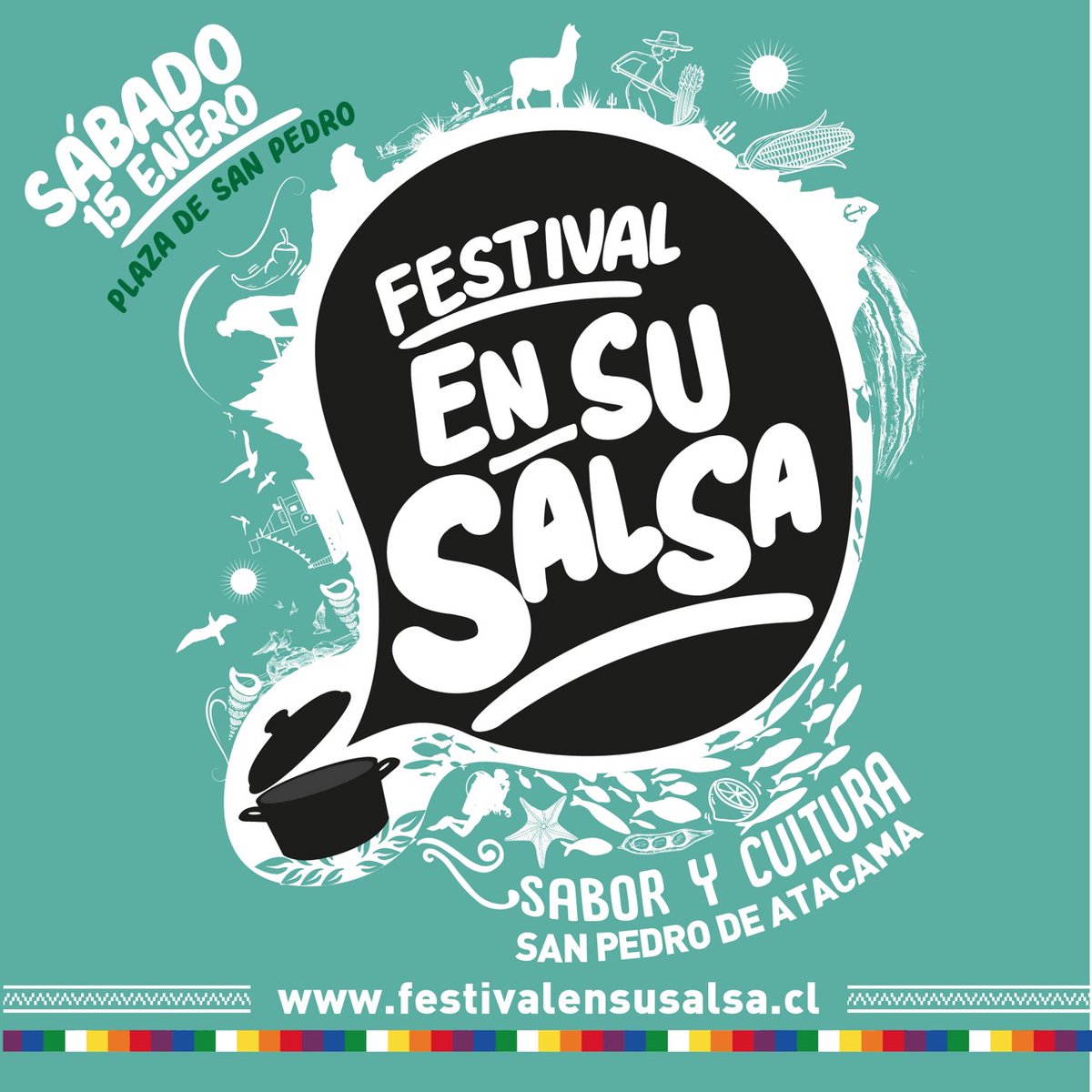 sercotec_Antofa's tweet photo. 👨‍🍳 Primero fue Antofagasta, luego Calama y ahora es el turno de #SanPedroDeAtacama👏👏.
Así es, este sábado 15 de enero estaremos en la Plaza de San Pedro, todo el día con el Festival en su Salsa!! 🥙 🥪 🥘 🍢 El encuentro que reúne a  emprendedores gastronómicos. 👩‍🍳
IMPERDIBLE😋 https://t.co/kN4NZtjqLq