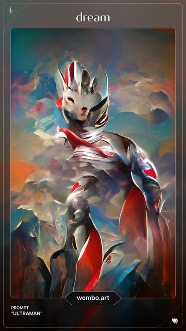 AIの理解による「ウルトラマン」「仮面ライダー」「ゴジラ」「エヴァ」。何となく空気感とか肌触りは理解してるっぽい。 