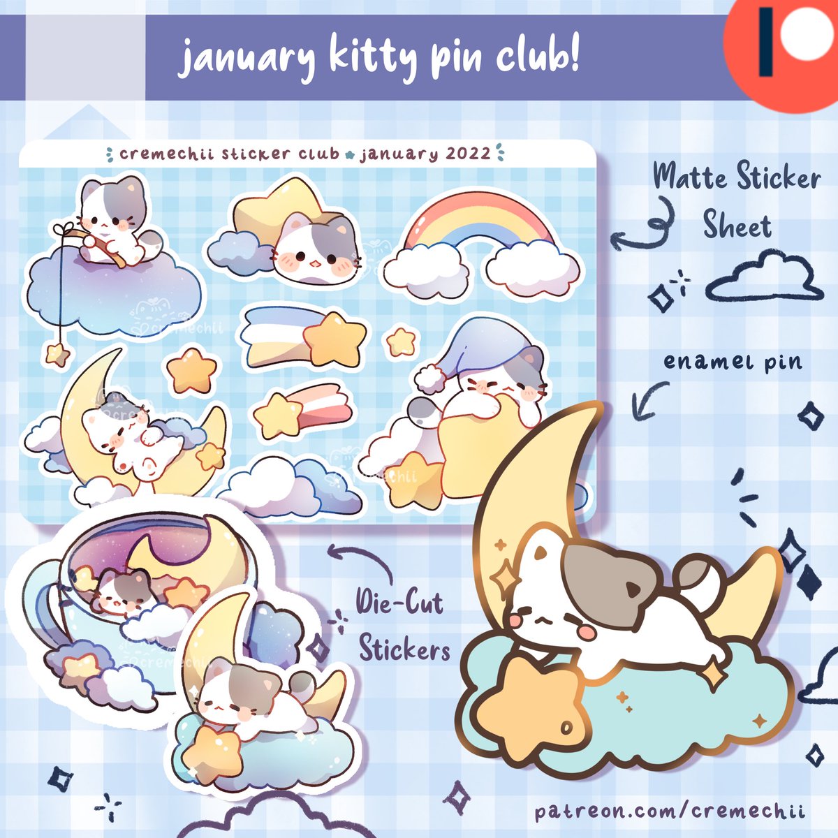 January Patreon Kitty Mail previews! Sign up before the end of this month to receive them 🌟 https://t.co/JGnolnBisz 