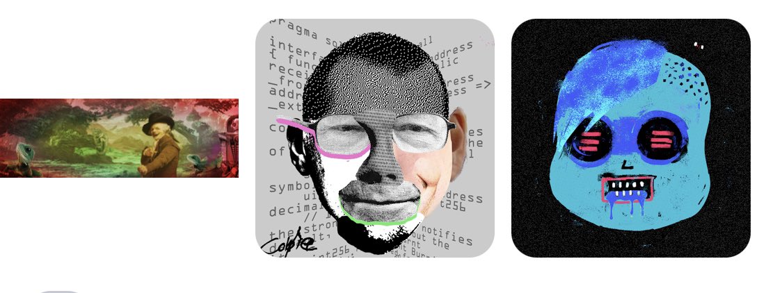 educryptoart's tweet photo. Hey friends just a reminder that the @AsyncArt blueprints collection include Future functionality/interoperability 🤯
Here is my trifecta 
@XCOPYART @Coldie @money_alotta 
#NFTs #cryptoart #NFTartist #cryptoartist #future https://t.co/i48c9I0Ics