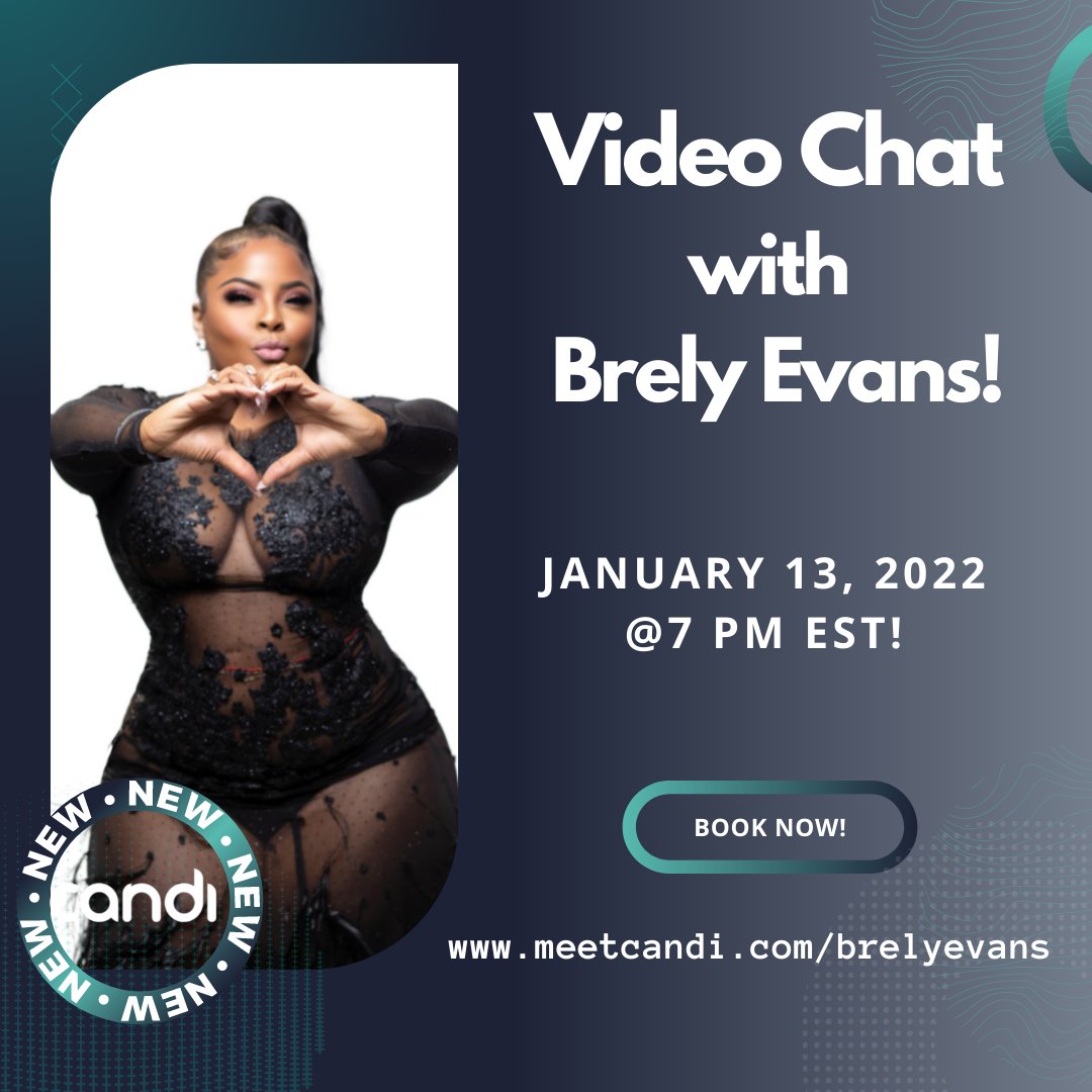 Video chat with <a href="/Brelyevans/">Brely Evans</a> January 13, 2022 beginning at 7 PM EST! You don’t want to miss out! Head over to meetcandi.com/brelyevans to purchase your video chat! #brelyevans #ambitions #thefamilybusinness #own #bet #actress #author #singer #meetcandi #candi