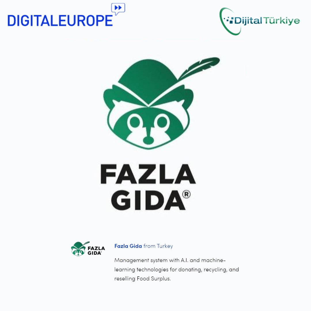 🚨Üyesi olduğumuz Digital Europe tarafından bu yıl 5. kez düzenlenen “2022 Future Unicorn ödülü” için Dijital Türkiye Platformu adayı olarak seçilen Fazla Gıda diğer 17 Avrupa scale-up ı ile yarışacak.

Daha fazla bilgi için: lnkd.in/dXcBpsG