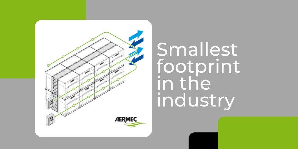 Modular chillers with the smallest footprint in the industry for air to water as well as water to water