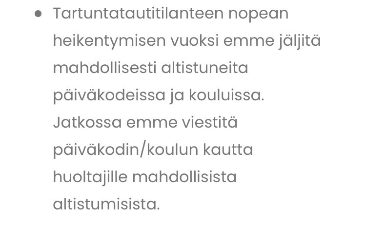 Terveysviranomaiset eivät enää ehdi jäljitystyöhön. Eihän <a href="/oajry/">OAJ</a> <a href="/liandersson/">Li Andersson</a> käy niin, että opettajat joutuvat jäljittäjiksi? Johan sitä eräs marraskuinen la-päivä kollegalla meni soitellessa huoltajat läpi. Lapsia ei enää koulualtistumisissa aseteta karanteeniin? #opehommat