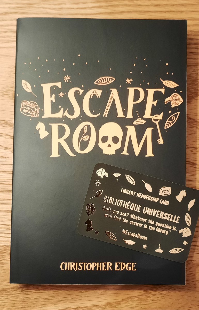 edgechristopher's tweet photo. GIVEAWAY ALERT! RT, follow and reply with the hashtag #EscapeRoom for the chance to win a signed proof copy and exclusive library card! Winner selected at random at 9pm Monday 10 January. UK only. Good luck!
Find out more about the book: https://t.co/E9RATsHE33 https://t.co/JhufslYHfr