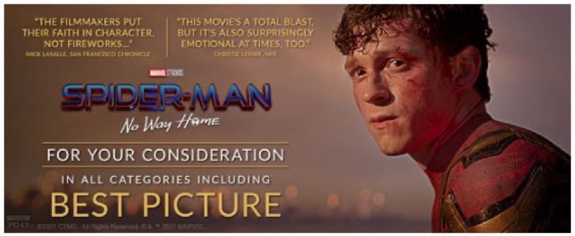 spideyupdated's tweet photo. #SpiderManNoWayHome is being pushed in all categories including "Best Picture" for the 2022 Oscars. https://t.co/qP4zxkVQbT