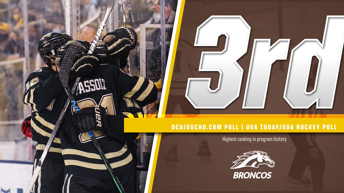 WMUHockey's tweet photo. WMU comes in at No. 3 in both national polls this week, setting a new program best! 

https://t.co/Qk3Fme5CJp https://t.co/wvBhDGHVcS