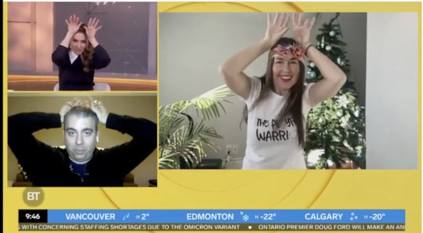 karalatta's tweet photo. Had such a great time playing with @DinaPugliese and @Sid_Seixeiro on @breakfasttv this morning!

For more fun, follow me on IG @theplayfulwarrior ❤️ https://t.co/zGsESB8uFk