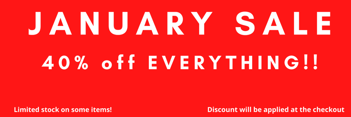 January Sale is now on and what a mega sale it is . A HUGE 40% off EVERYTHING till 31st Jan 😁
#januarysales #nailsale #bargains #stockup  bit.ly/3304AID
