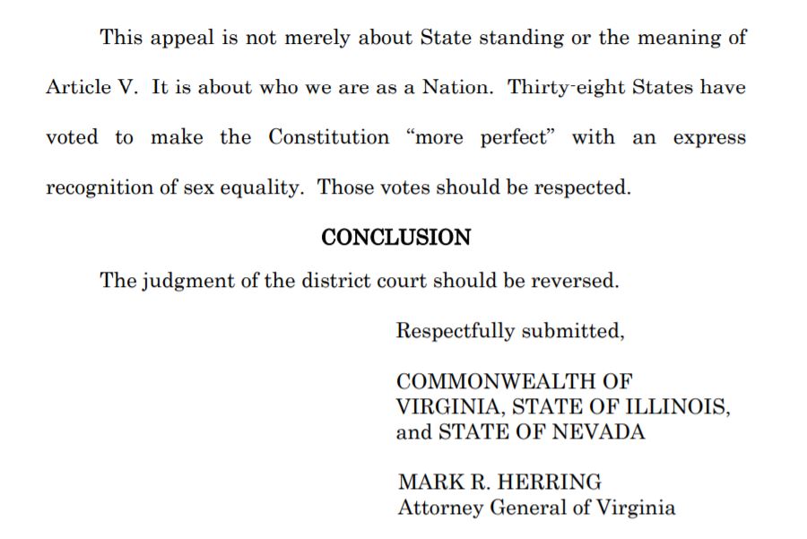 NEW: Virginia is continuing to lead the fight to ensure the Equal Rights Amendment is recognized as part of the Constitution. The ERA will finally ensure true equality in our nation’s foundational document and correct an historic injustice.