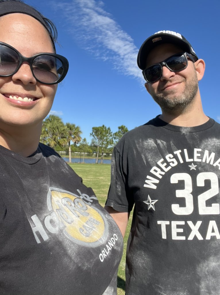 SAMpleme1984's tweet photo. Before and after group shot, Josh and I, and Alix with all the Texas Snowballs in @VisitBradenton at #BennettPark https://t.co/eNvwhhyPOE