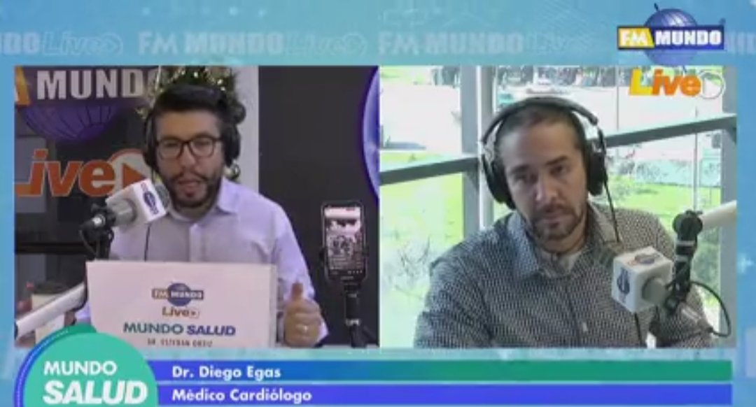 cardioimpulso's tweet photo. Impulso Informa
🗣Tema: Infarto Agudo al Miocardio.🩺❤️ 
👉¿Es posible evitarlo ? 🎙️Entrevista con el cardiólogo🧑🏻‍⚕️Dr. Diego Egas, junto al Dr. Esteban Ortiz por #FmMundo.
Video de la entrevista. ▶️ https://t.co/RvnP159oBC
#ImpulsoCuidaTuCorazón #EnfermedadesCardíacas #Cardiología https://t.co/6OpuBplfM0