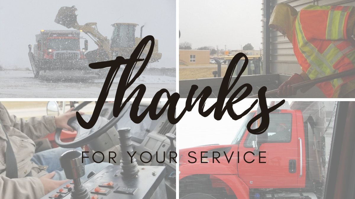 How did you ring in the New Year? Our 👷‍♀️crews👷‍♂️ were out on the roads making sure they were safe for motorists. Thanks for all you do to keep Kansas Moving.  #kswx #WinterStorm #Thanks