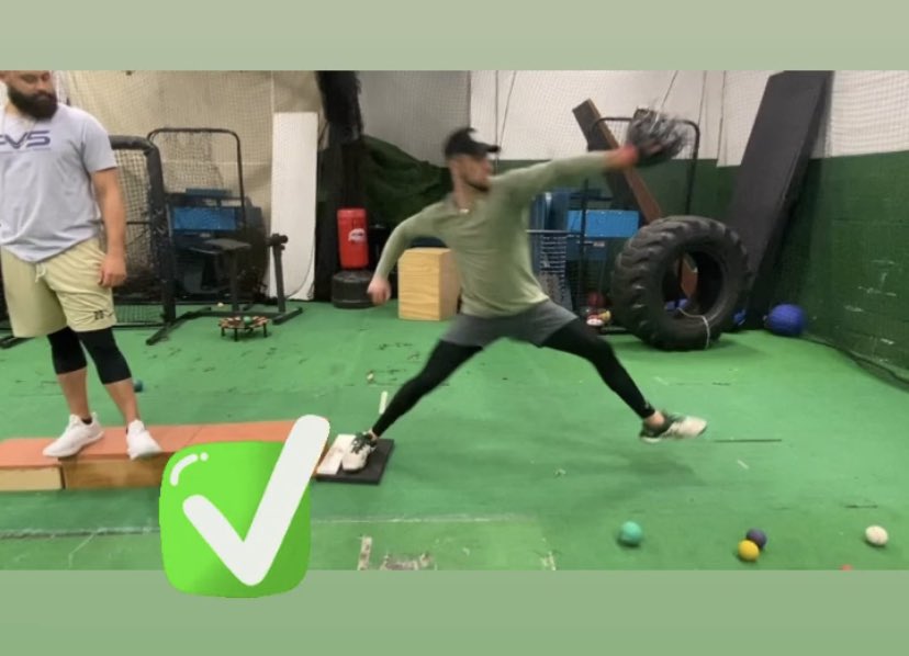 This is <a href="/HurstBaseball/">Mercyhurst Baseball</a> RHP Connor DeMoss. In his Pen, he didn’t have his 1st move right &amp; it impacted everything down stream. A few simple tasks and he has it. What you do first is huge &amp; if wrong, your body has to play catch-up for connection &amp; leaks potential

⛽️ =Math Problem