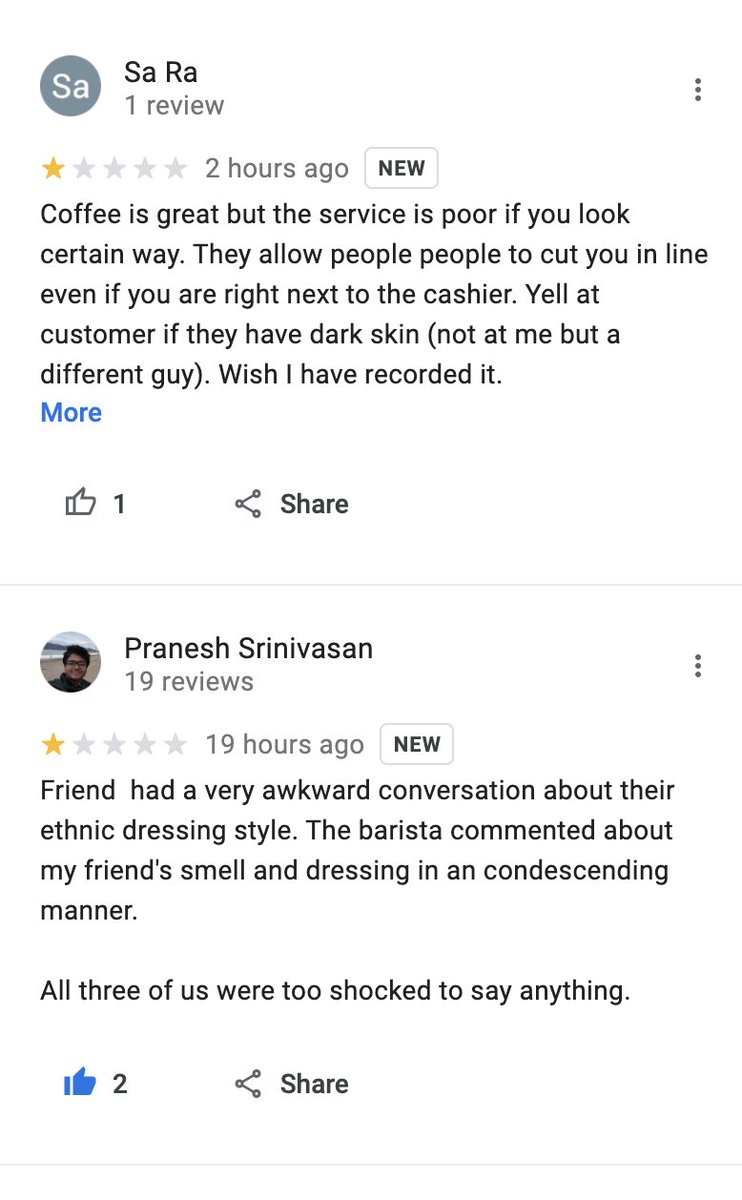satheeshravi's tweet photo. @PhilzCoffee Please have a notification in front of your Sunnyvale location saying "Brown people are NOT welcome here" @RepRoKhanna @SenFeinstein @RepAnnaEshoo @SenAlexPadilla #saynotoracism #racism #indianhate #asianhate https://t.co/D11AfhyZbQ