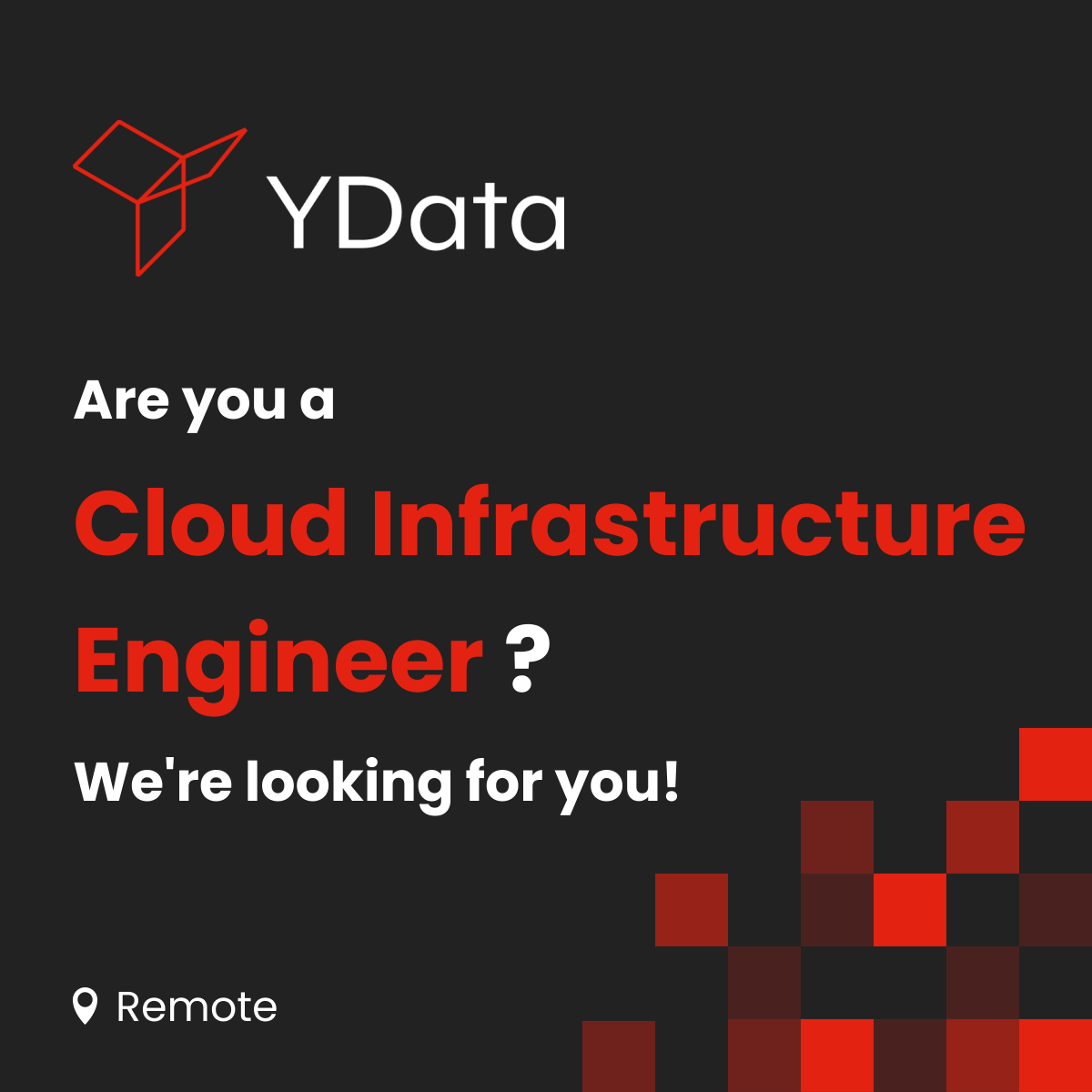 YData_ai's tweet photo. @YData_ai  is hiring a Cloud Infrastructure Engineer. Submit your application at https://t.co/nKihQd6wvB

#Hiring #CloudInfrastructure #AI #ML #SyntheticData #Jobs https://t.co/WS8vrh4T0l