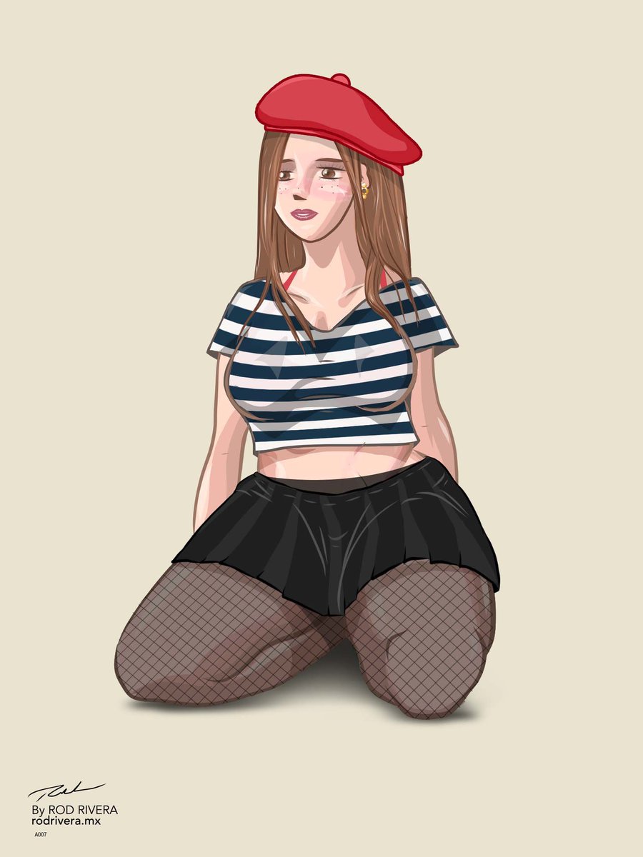 New art of Allie-Anne French Girl outfit. (A007). Available NFT on OpenSea.io/rodrivera #nft #NFTs #NFTartist #NFTartwork #nftart #nftcollectors