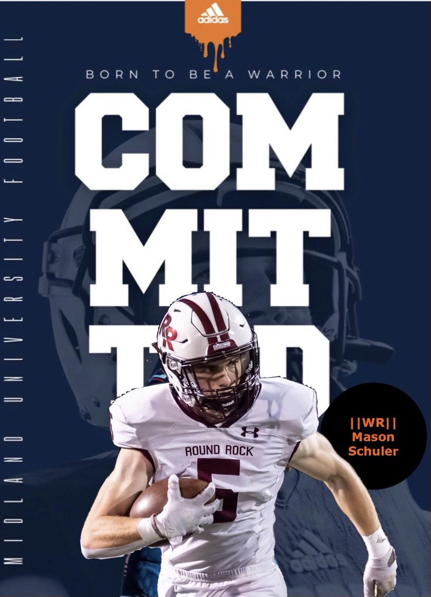 MasonSchuler4's tweet photo. Excited to announce that I am 100% committed .@MidlandU_FB @CoachBenDixon @CoachJamrog @RoundRockFB @FlxAtx @per4mancesports @FACTFitnessTX #UltimateWarrior #MidlandU https://t.co/1GYsTr0xlZ