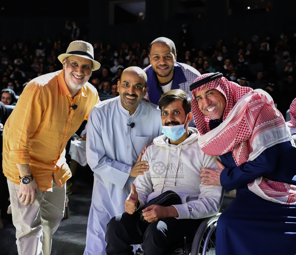 tareqalali67's tweet photo. شكراً لكل شخص من #اصحاب_الهمم تعنى وحضر مسرحيتنا شكر للجمهور #السعودي الكريم شكراً معالي المستشار #تركي_ال_الشيخ على جهودك المبذوله في ترفيه شعب المملكة وزوارها @Turki_alalshikh ❤️❤️ شكراً لكم جميعاً استمتعنا معاكم @kh_alshimmari https://t.co/y51x1o7uYJ