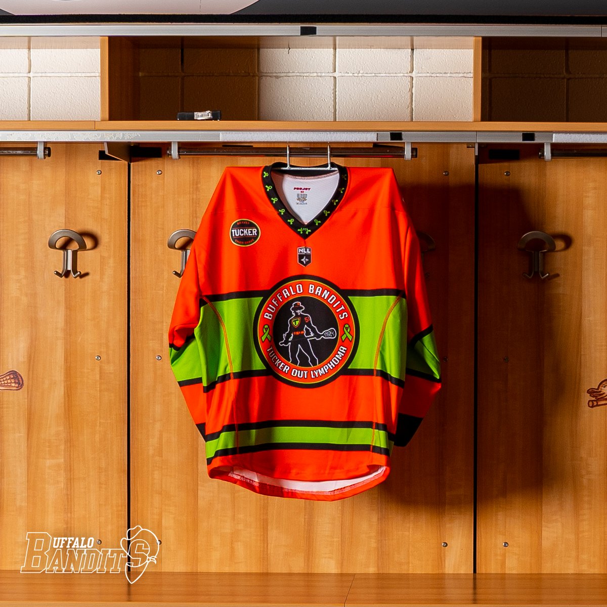 NLLBandits's tweet photo. This Saturday, we all play for Tucker.  

Bidding is open now for our special Tucker Out Lymphoma Night jerseys: https://t.co/Xs7RQlhiLi https://t.co/DeLqNwxtcC