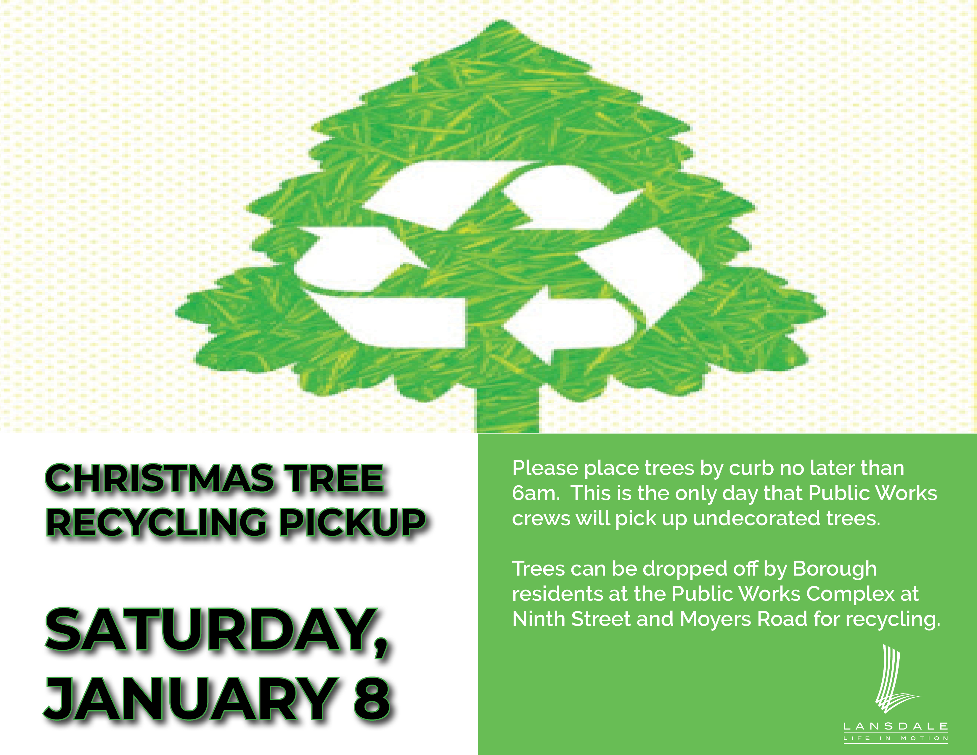 Lansdale Christmas Tree Pickup 2022 Lansdale Borough On Twitter: "Don't Forget That This Saturday Is The Only Christmas  Tree Pickup The Borough Will Hold. After Saturday, You Can Drop Them At The  Public Works Complex For Recycling.