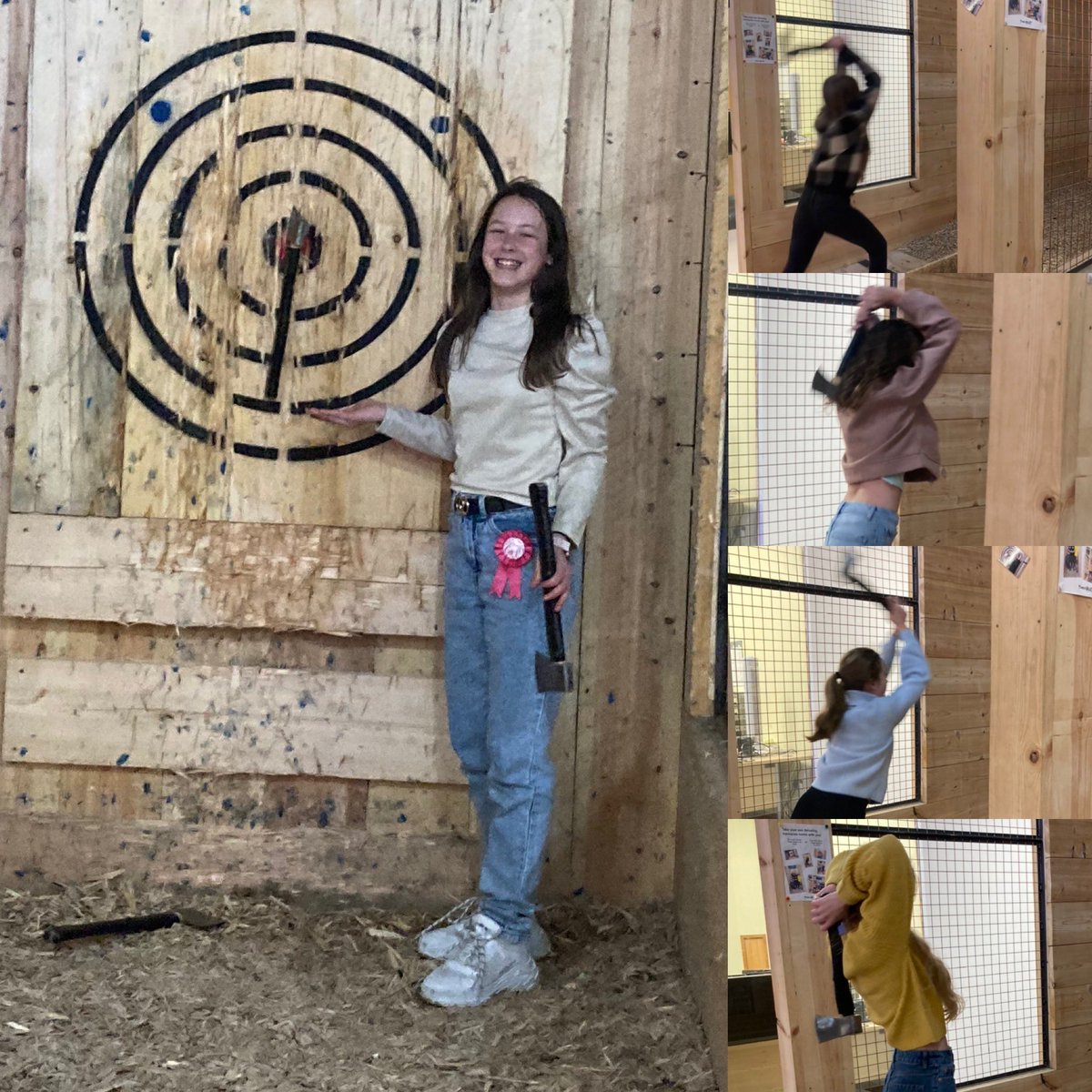 blueKJL's tweet photo. These girls throw with a worrying amount of power! 💥 🪓 🎯 💪
#AxeThrowing #GameOfThrowing #Plymouth #12thBirthday https://t.co/mQ11PnYlJj